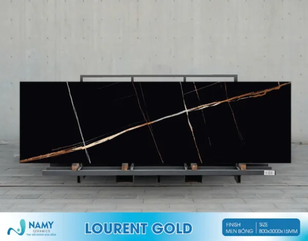 Đá nung kết Laurent Gold 800x3000 có thể ốp mọi hạng mục 