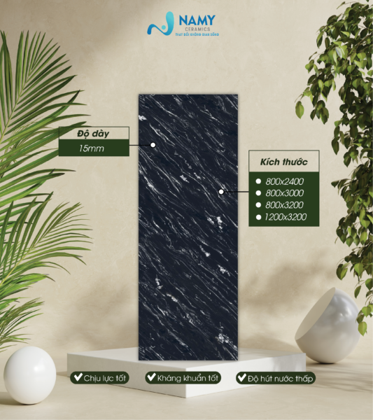 Gạch giả đá hoa cương mô phỏng lại mẫu đá tự nhiên Olive Green có thể dùng ốp bậc tam cấp