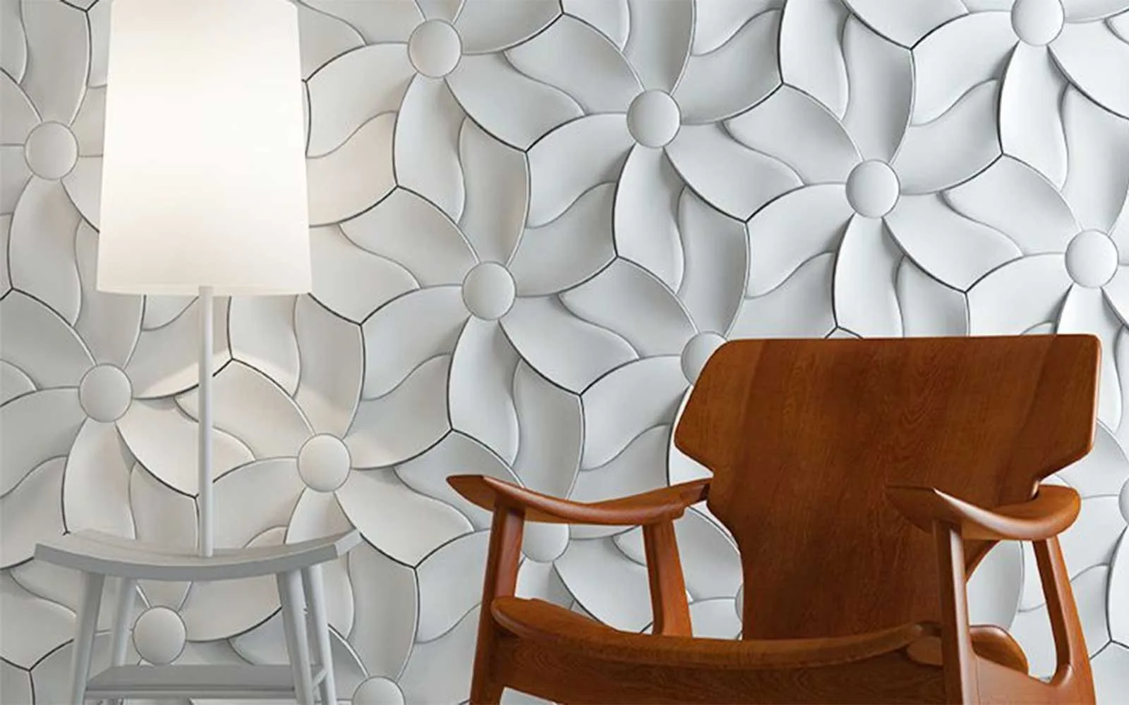 Gạch 3D vân nổi rất hợp ốp trang trí