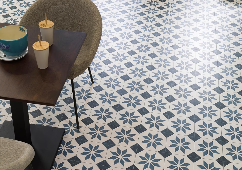 Gạch bông lát sàn nhà mang phong cách cổ điển