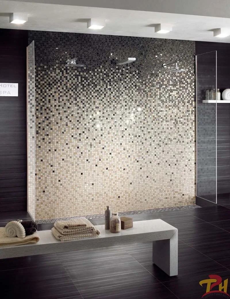 Gạch mosaic thủy tinh dùng ốp trang trí