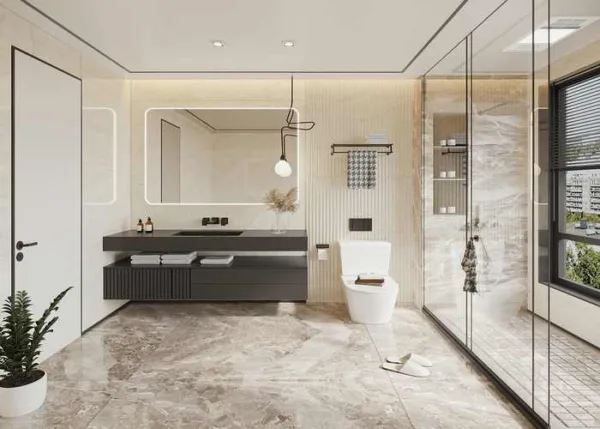 Mẫu gạch Sarona Natural rất phù hợp để lát phòng tắm