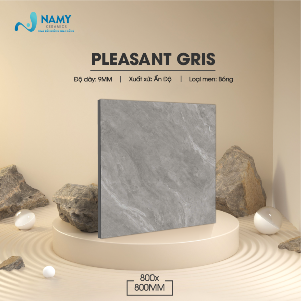 Gạch 80x80 Pleasant Gris men bóng tại NAMY
