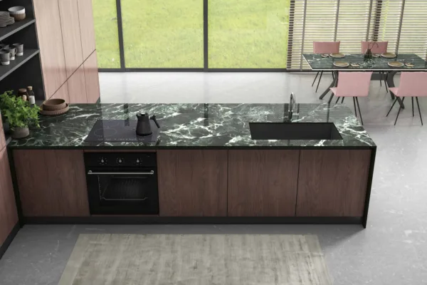 Đá nung kết được ứng dụng trong hạng mục ốp bếp