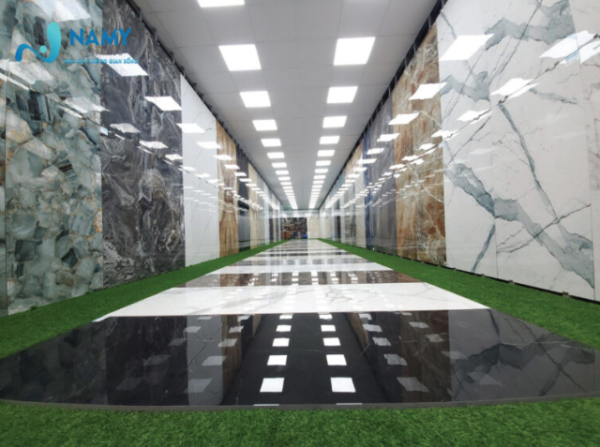 Các mẫu gạch lát nền màu xám khói sẵn hàng tại Kho NAMY Ceramics